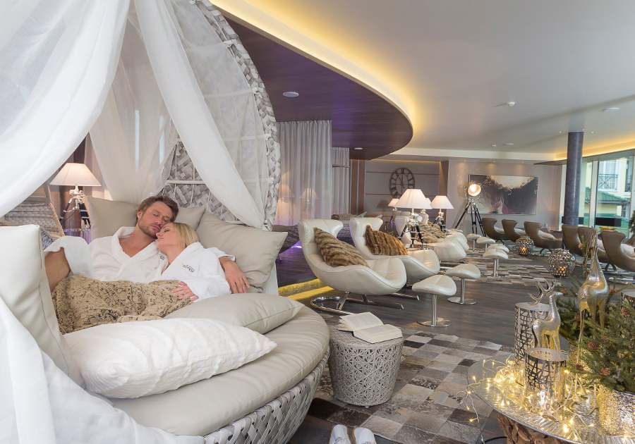 Relaxing in a spa hotel